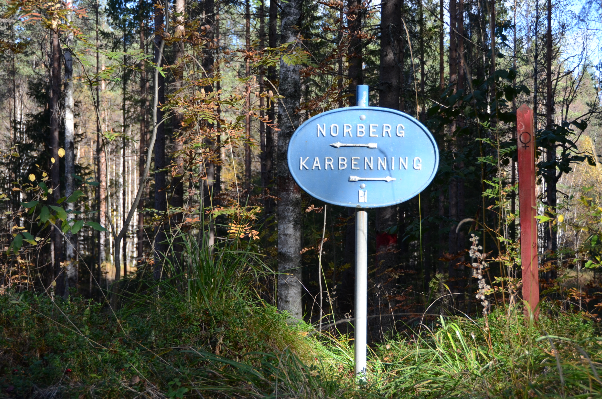 Norberg - Karbenning skylt